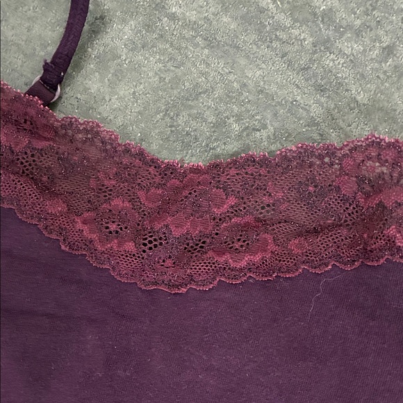 Express Lace Trim Cami Top Set - Blue, Purple, Tan - Picture 3 of 4